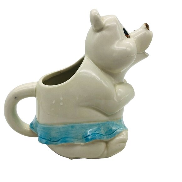 Vintage Quon Quon Dancing Polar Bear Ceramic Creamer Pitcher Tutu Japan - Picture 5 of 11